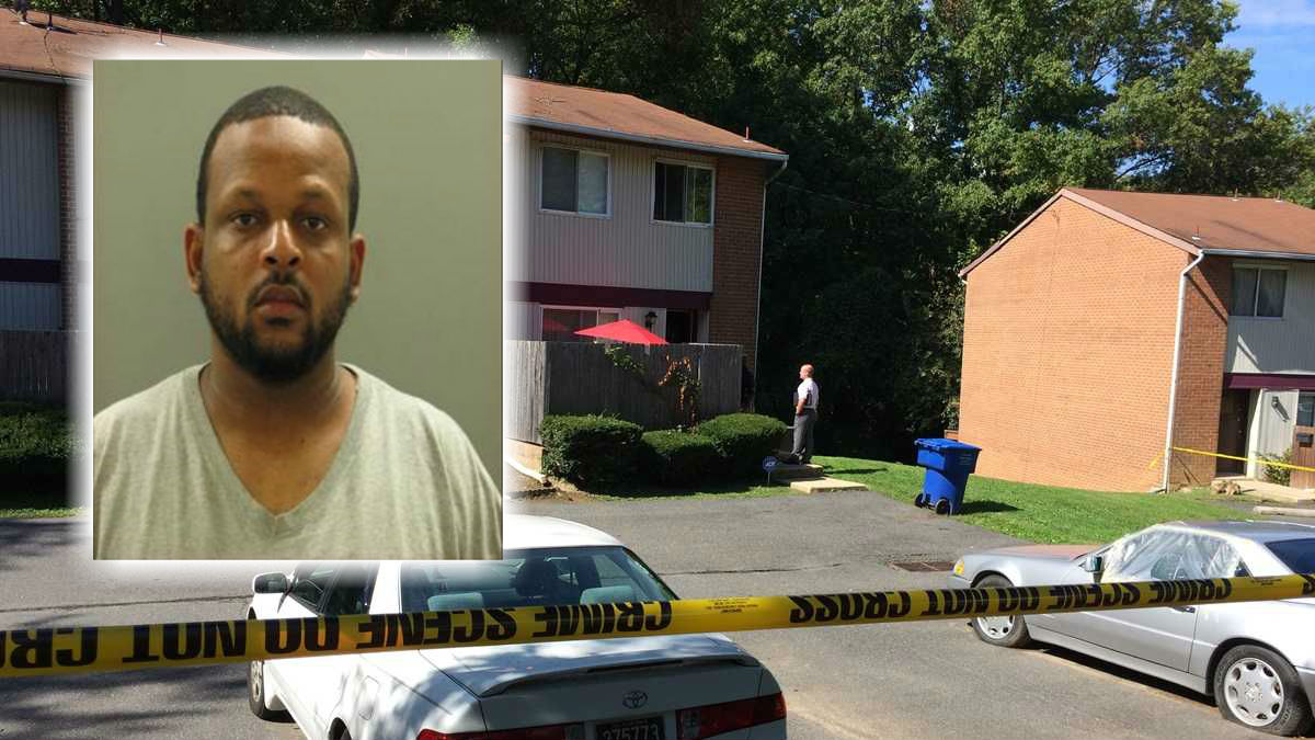  New Castle County Police at the Claymont home where a two-year-old boy was shot. (Shirley Min/WHYY) 