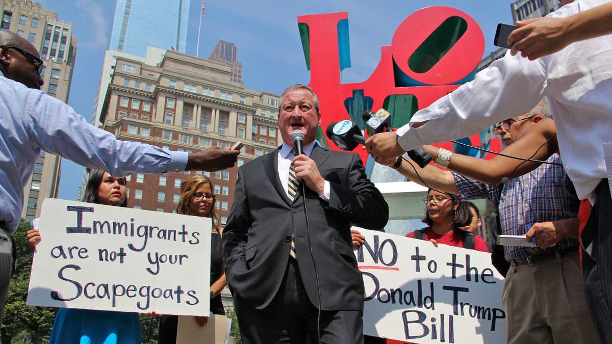 Jim Kenney is shown while he was running for mayor in 2015