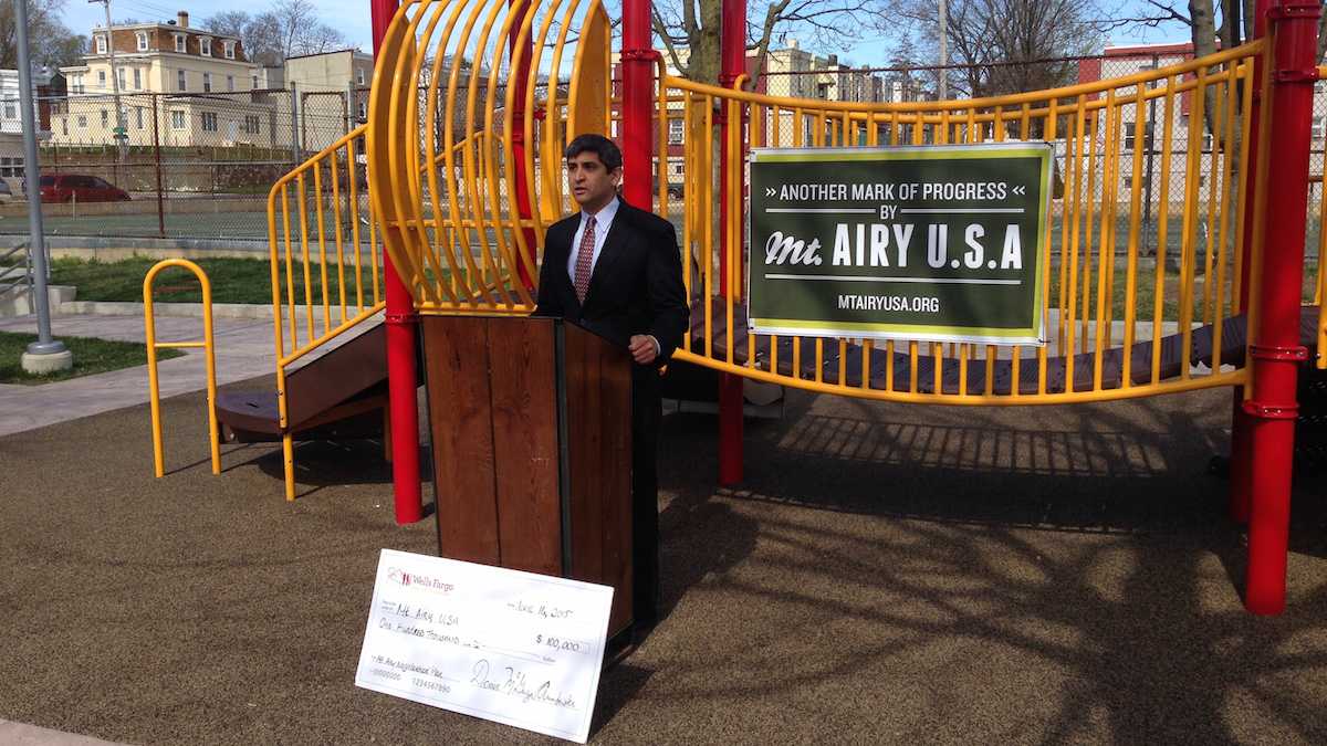  Anuj Gupta at Mt. Airy's Pleasant Playground. (Neema Roshania/WHYY, file) 