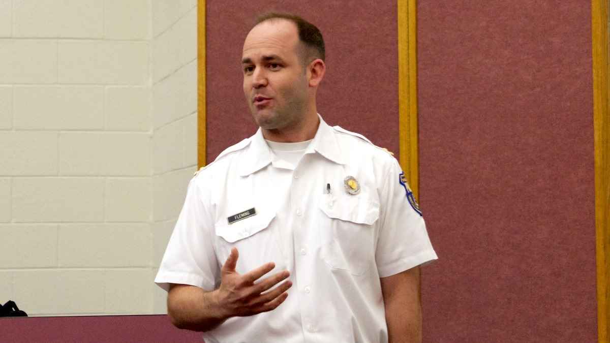  Captain John Fleming took over the 14th District in Nov. 2012. (Jana Shea/for NewsWorks, file) 