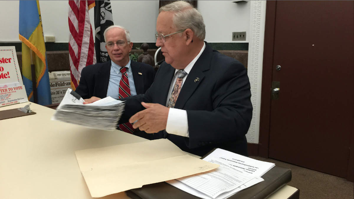  Mayoral candidate Jim Foster (Ind.) says his campaign will mimic 'one of the most successful and unexpected reversals of fortune in American political history.' (Brian Hickey/WHYY) 