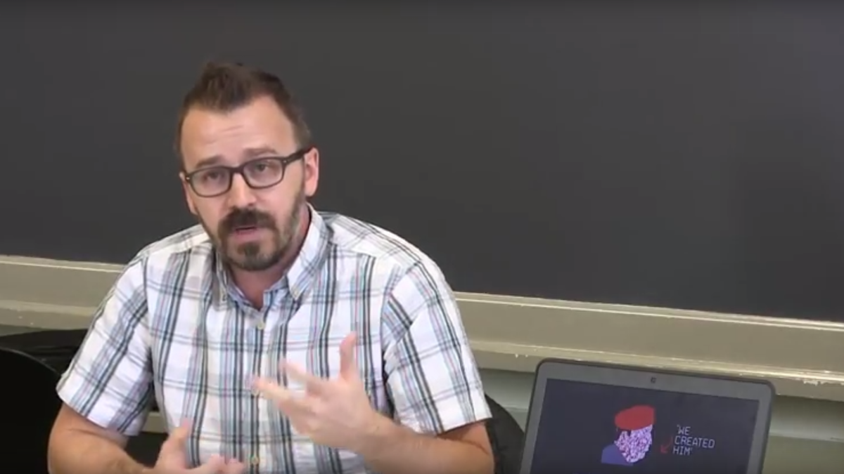 Drexel professor George Ciccariello-Maher (image via <a href='https://www.youtube.com/watch?v=s6-NjvRGOoo'>youtube</a>)