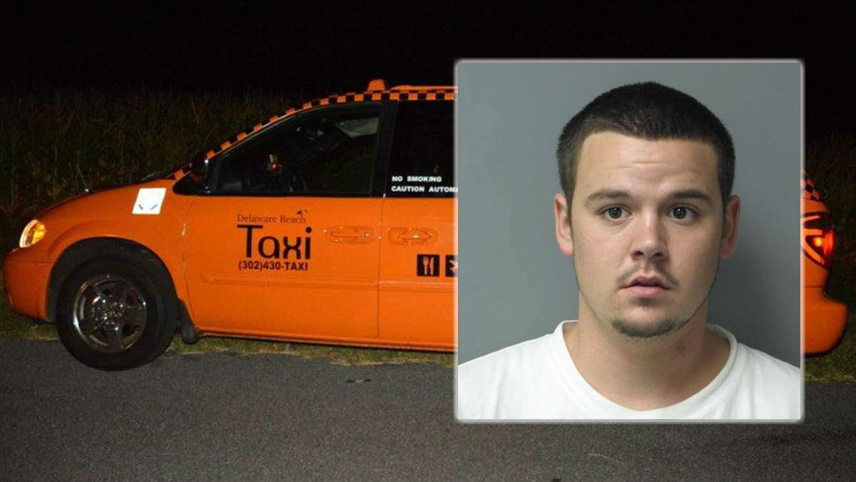  Police have charged Joshua Dutton in the death of William Toomey, whose body was found inside this taxi on the side of a Millsboro road in August.(photo courtesy Delaware State Police) 