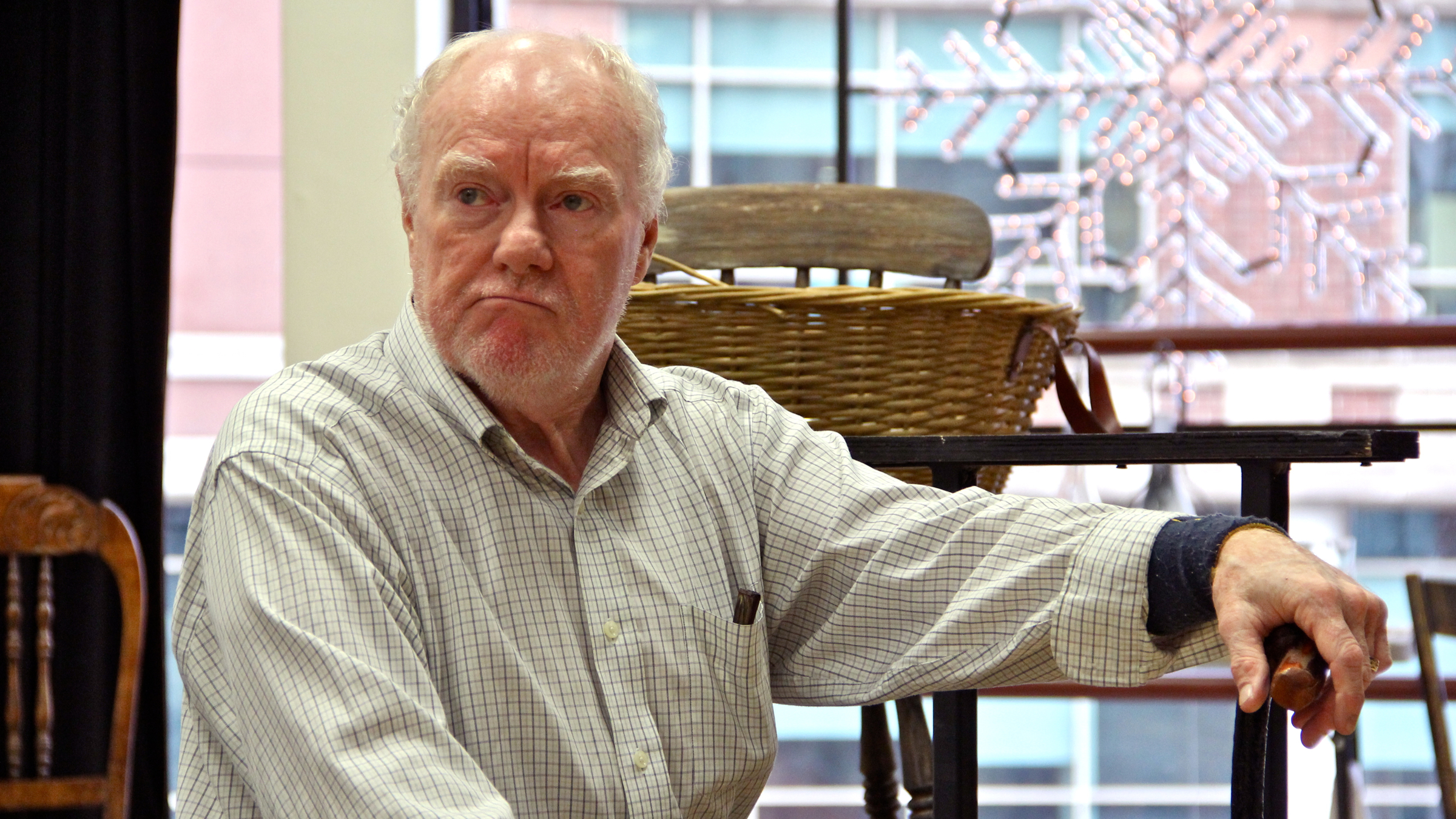 Veteran actor Michael Toner was cast in the role of Paul Hogan before the accident that resulted in the amputation of his left leg above the knee. He accellerated his rehabilitation in order to keep the part. (Emma Lee/WHYY)