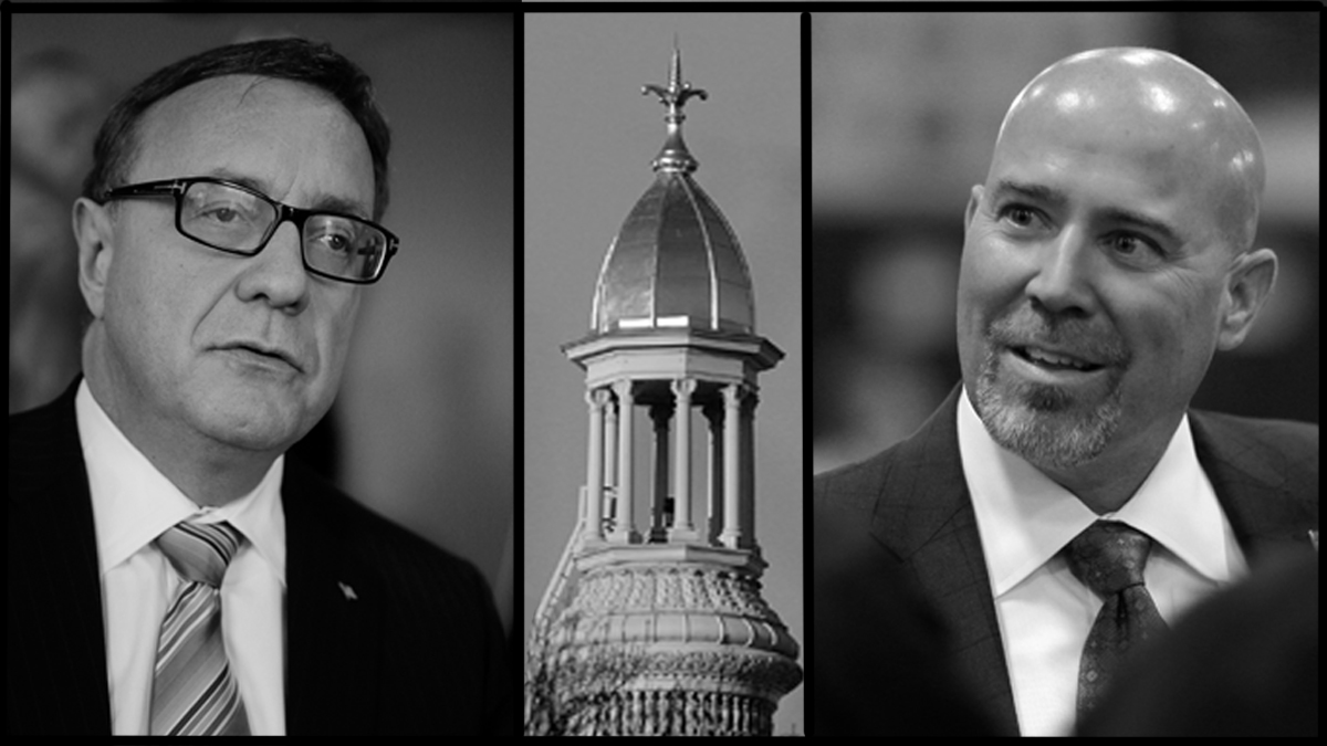  Former mayor of Bogota, Bergen County, Steve Lonegan (left) and former mayor of Randolph, Morris County, Tom MacArthur (AP Photos by Mel Evans) 