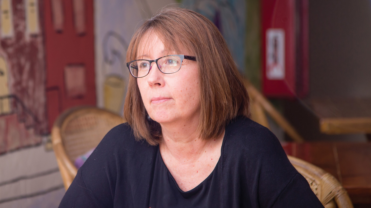 Lorraine Stutzman Amstutz coordinates the Mennonite Central Committee's restorative justice program. (Photo by Jon Styer/Eastern Mennonite University)