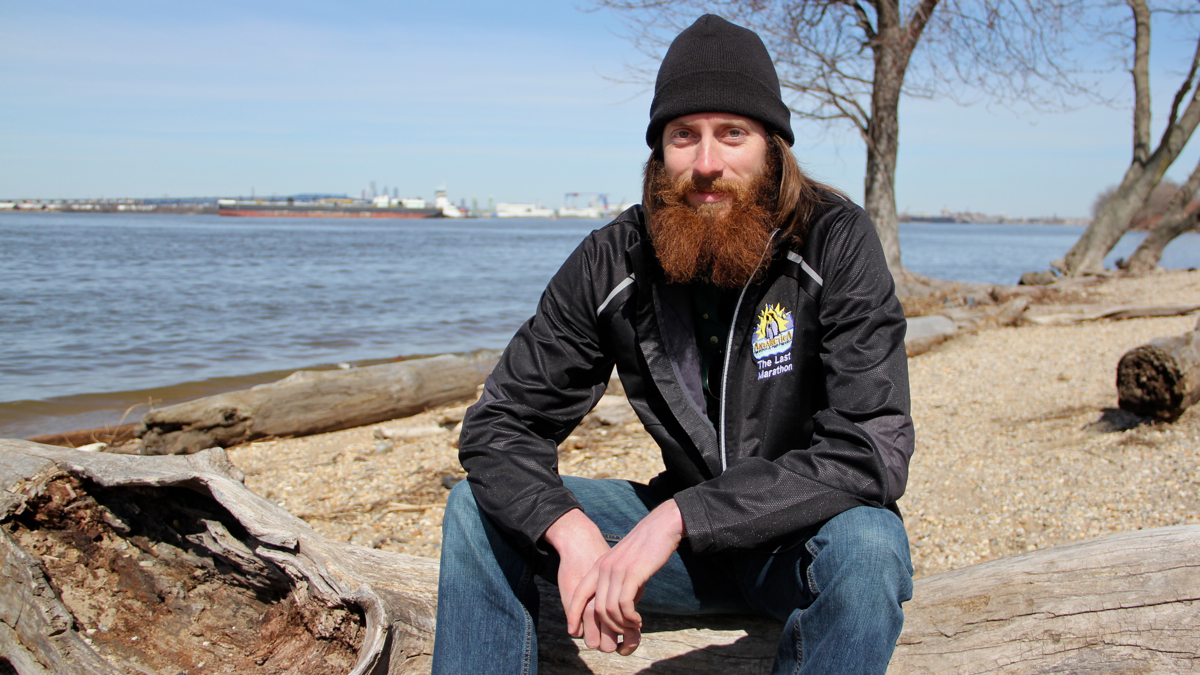  Andrew Morris is back home in South Jersey after winning the Antarctica Marathon. (Emma Lee/WHYY) 