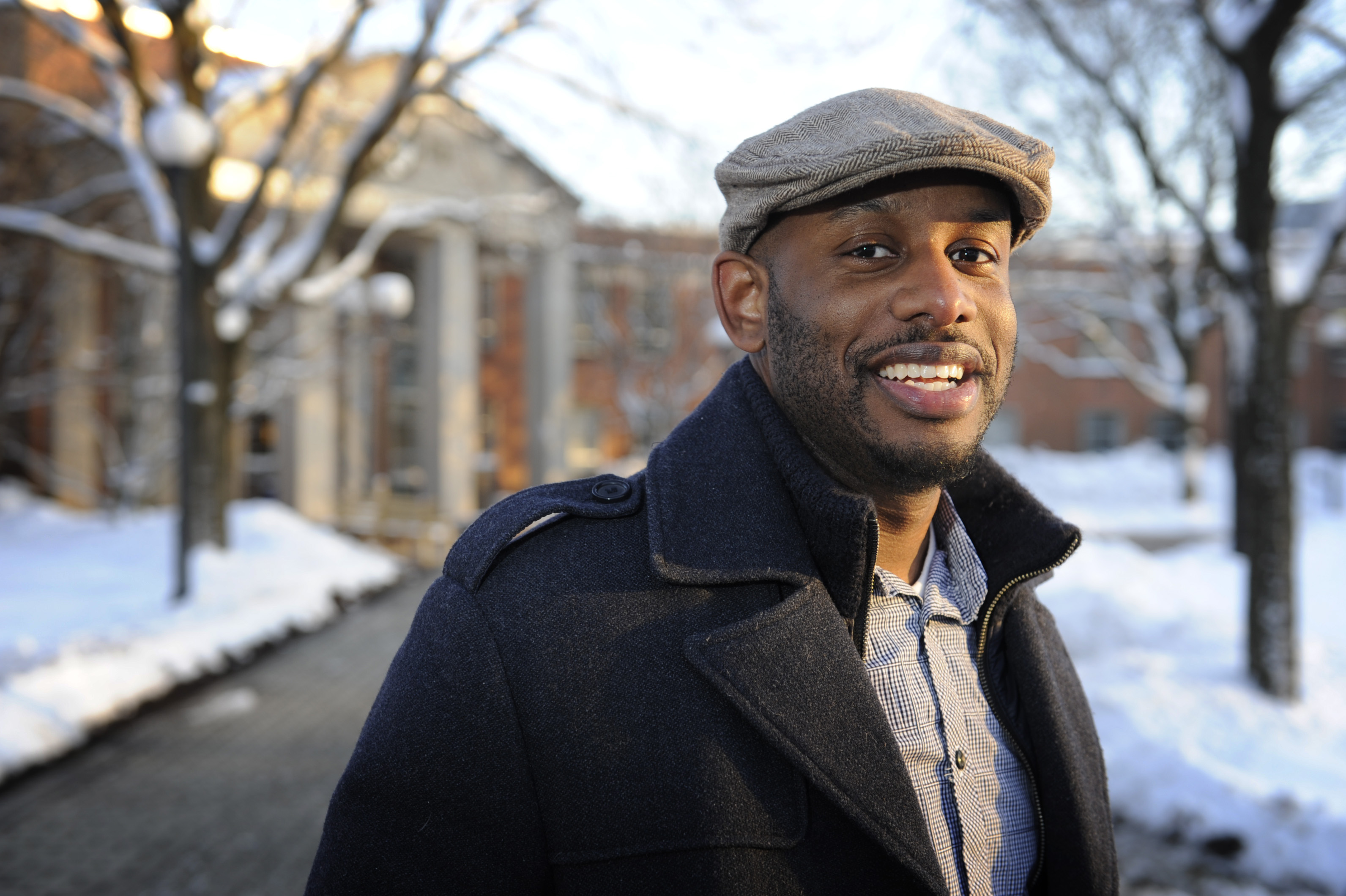 MatchDay 01 Maurice Hinson on the campus of Drexel College of Medicine. Photos of Maurice Hinson and his father Larry (is also called) Lawrence Hinson Sr.Photos taken on the campus of Drexel University College of Medicine and the home of Lawrence Hinson Sr.