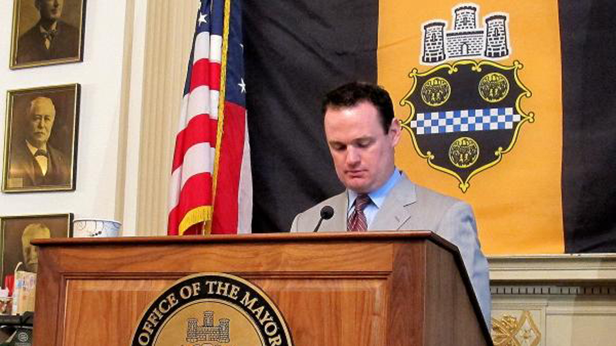  Outgoing Pittsburgh Mayor Luke Ravenstahl announced on March 1, 2013 that he would not seek reelection, after a tenure marked with a mix of triumphs and stumbles. (Deanna Garcia for 90.5 WESA)  