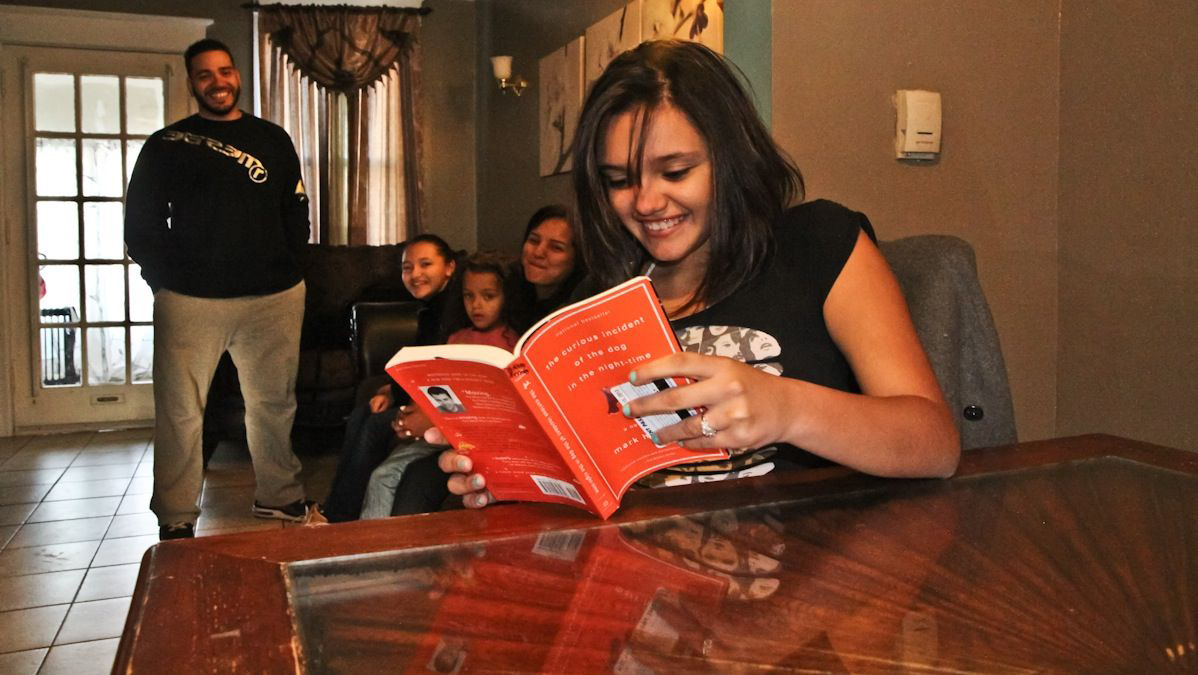  Tatiana Berrios struggled during her time at Frankford High School. Her family promised to find her a school that would help her attain her dream of becoming a doctor.(Kimberly Paynter/WHYY) 