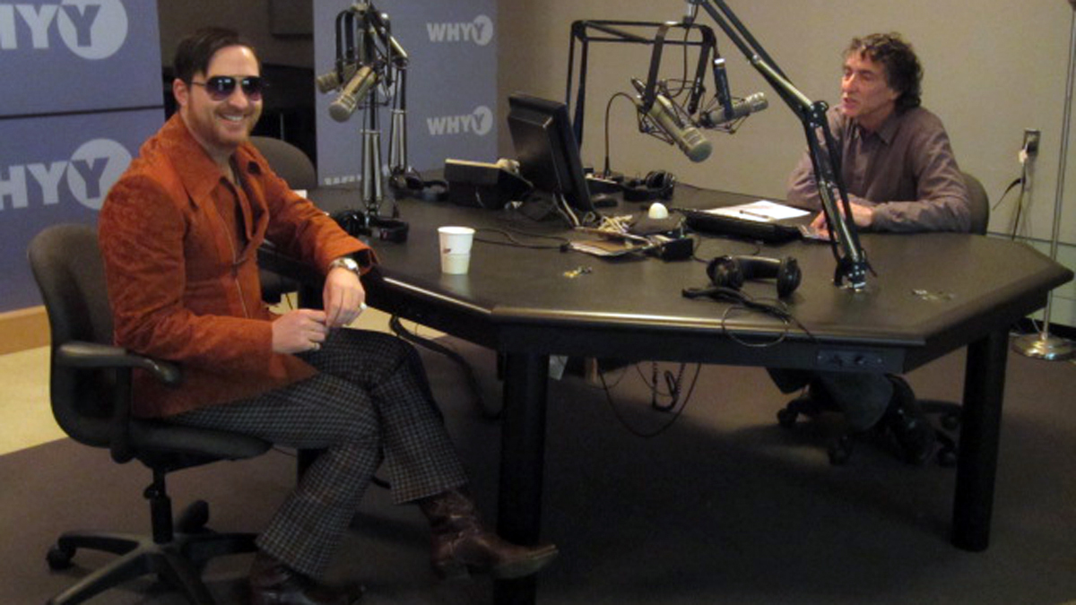 Johnny Showcase in the WHYY studios with Dave Heller (Marilyn D'Angelo/for NewsWorks)