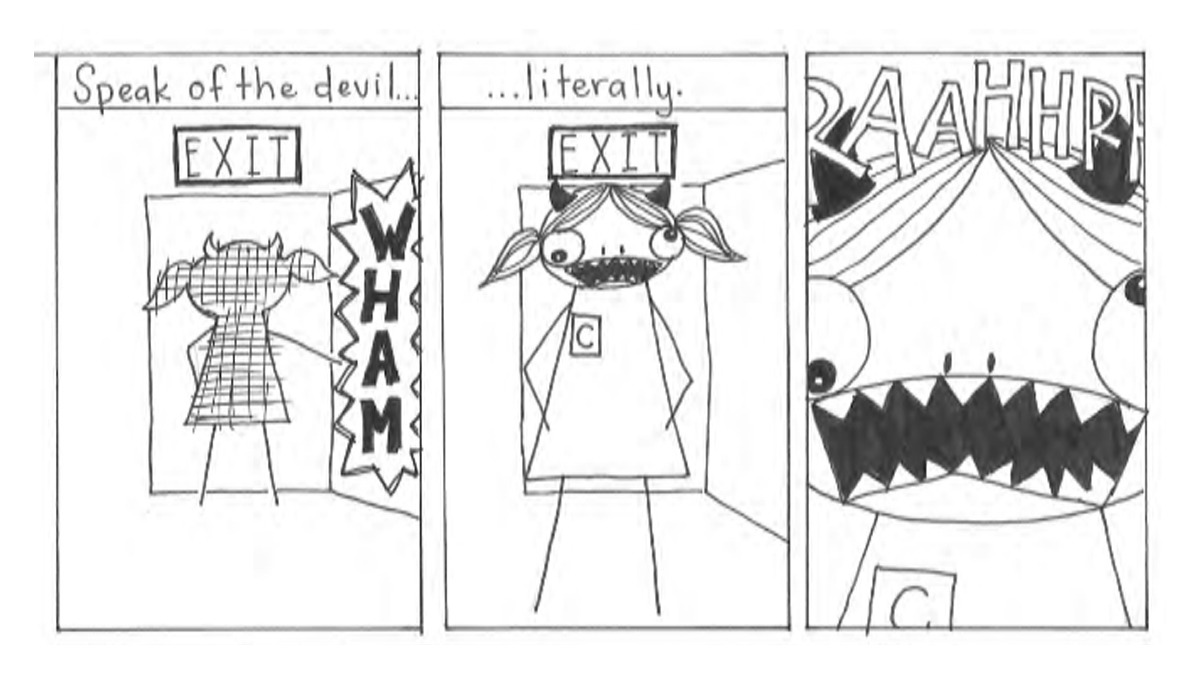  A portion of the comic 'Perspective' by Trey Banbury (Image courtesy of Banbury) 