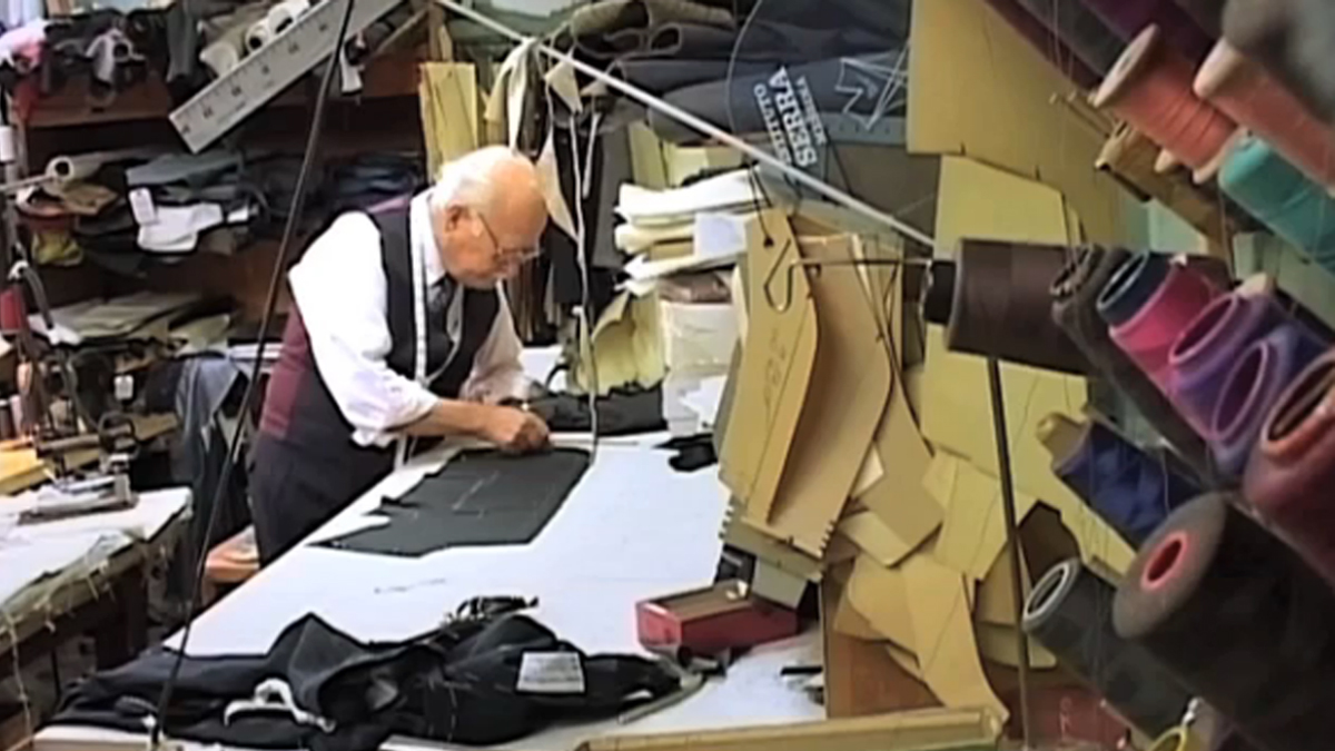  Joseph Centofanti, a tailor from Ardmore, Pa., who died three years ago, is now a subject of a documentary film about master tailors around the world, 'Men of the Cloth,' by Filmmaker Vicki Vasilopoulos. (Image via 'Men of the Cloth' film trailer) 