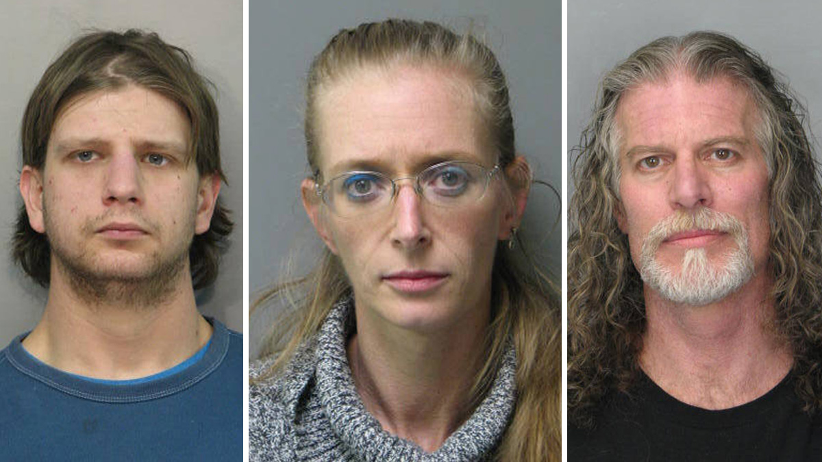  27 year-old Adam J. Prettyman,37 year-old Erica A. Wildes, and 52 year-old John E. Jones III of Millsboro accused of running a Meth Lab.  
