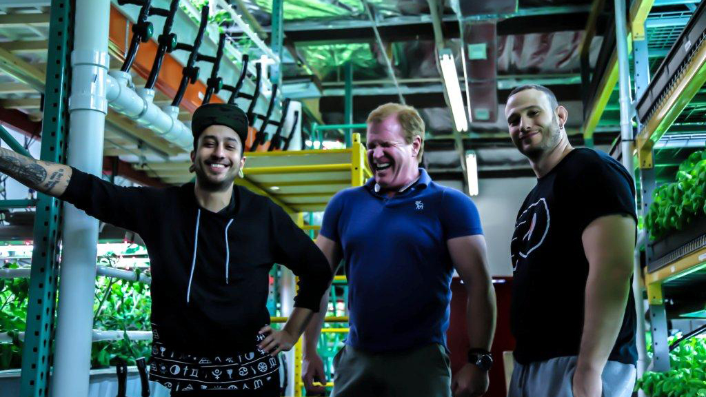  John Paul Ramos, Jack Griffin, and Lee Weingrad operate a booming South Philly hydroponic vertical farm. (Jason Sherman/Technical.ly Philly) 