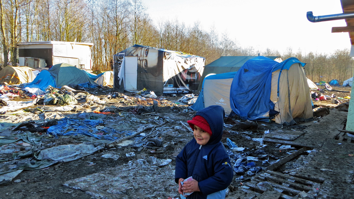 Mud isn't the only problem in the Basroch camp. There is also waste everywhere