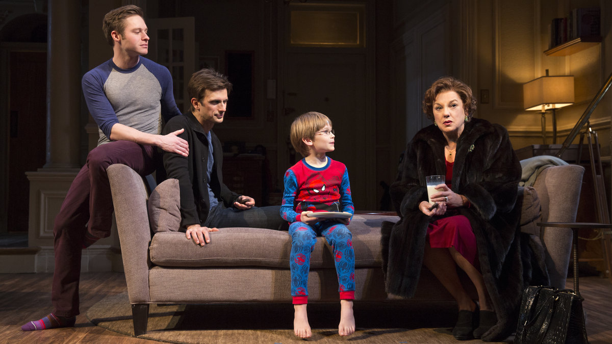  From left: Bobby Steggert, Frederick Weller, Grayson Taylor, and Tyne Daly in Terrence McNally's 'Mothers and Sons' on Broadway (Photo courtesy of Joan Marcus) 