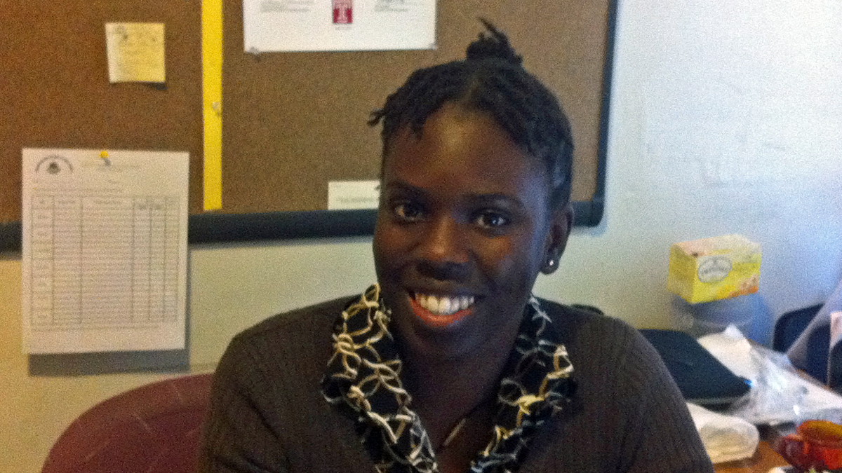  Chioma Azi is the staff attorney at the African Cultural Alliance of North America in Southwest Philadelphia. (Maiken Scott/WHYY) 