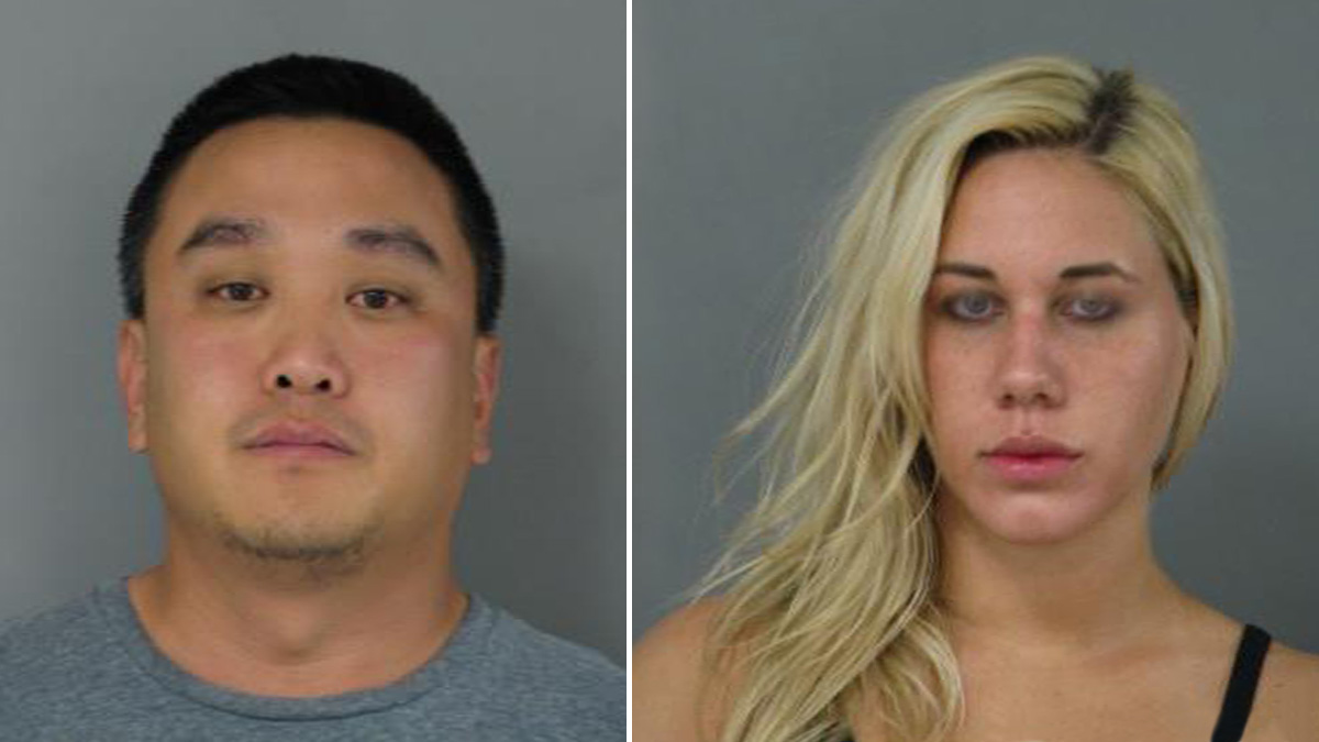  Michael Suh and Nicole Germack face charges including lewdness and indecent exposure. (photo courtesy Newark Police) 