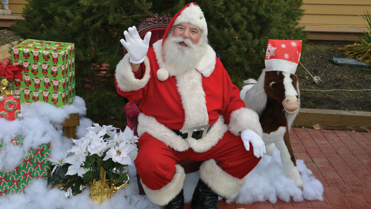 Santa and his pony won't be greeting visitors this weekend after several horses were found with a virus at New Castle County's Carousel Park. (photo courtesy New Castle County)
