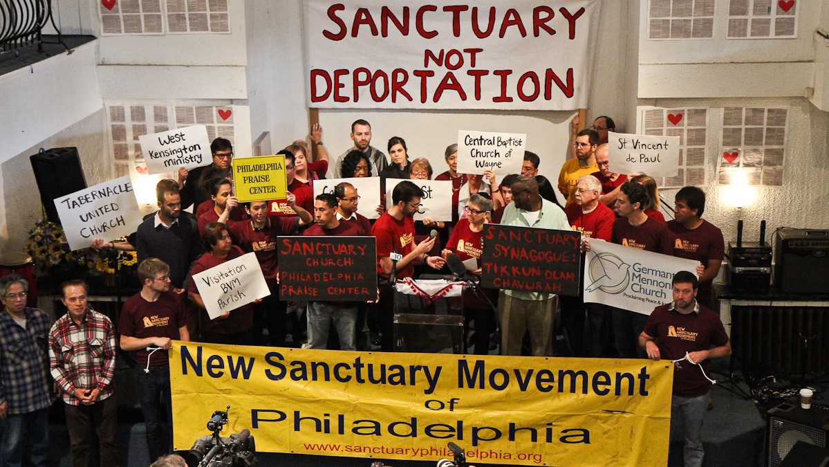 New Sanctuary Movement of Philadelphia joins 9 cities to provide sanctuary to immigrants in civil disobedience. (Kimberly Paynter/WHYY)