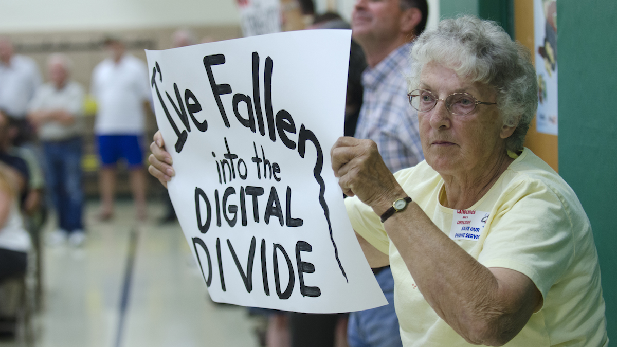  The settlement with Verizon comes in response to a 2015 complaint by the towns, alleging that the telecom giant was failing to maintain its wired infrastructure and refusing to offer more modern phone and internet options to residents in the largely rural area.(Anthony Smedile for NewsWorks) 