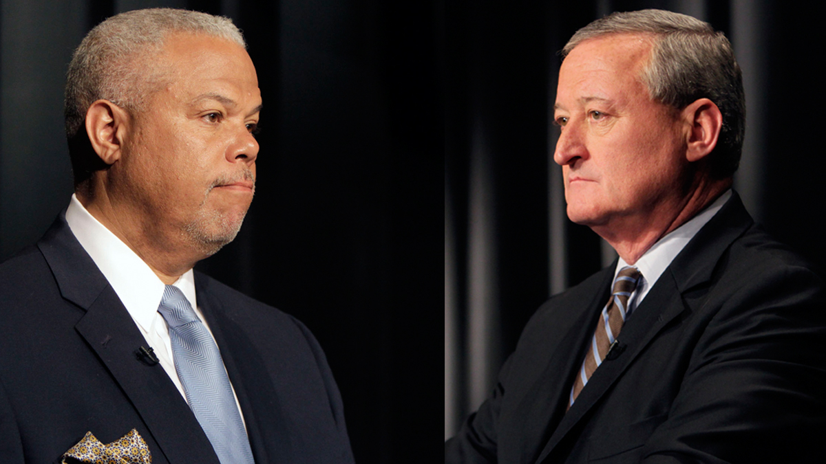  State Sen. Anthony Williams (left) and former Councilman Jim Kenney will face off once and for all during Tuesday's mayoral primary election (Photos by Stephanie Aaronson/Next Mayor) 