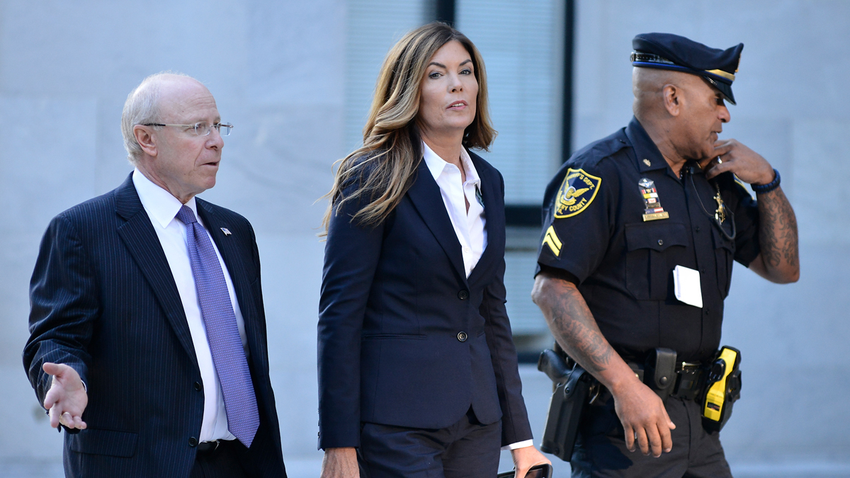 Former A.G. Kathleen Kane arrives at Montgomery County Courthouse in Morristown