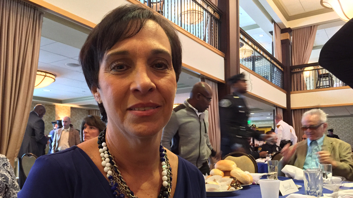  Patty DiRenzo is a member of the Camden County Addiction Awareness Task Force, which developed Operation SAL. Her son, Sal Marchese, died of an overdose five years ago. (Joe Hernandez/WHYY) 