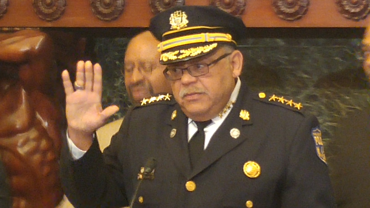  Police Commissioner Charles Ramsey waves goodbye (Tom MacDonald/WHYY) 