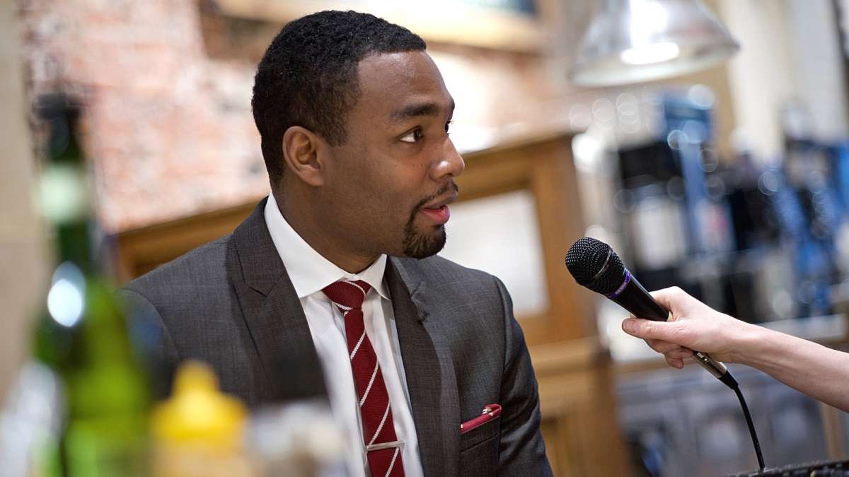  Doug Oliver, Mayor Michael Nutter's former spokesman, is one of six Democratic candidates for mayor running in the May primary. (Bas Slabbers/for NewsWorks) 
