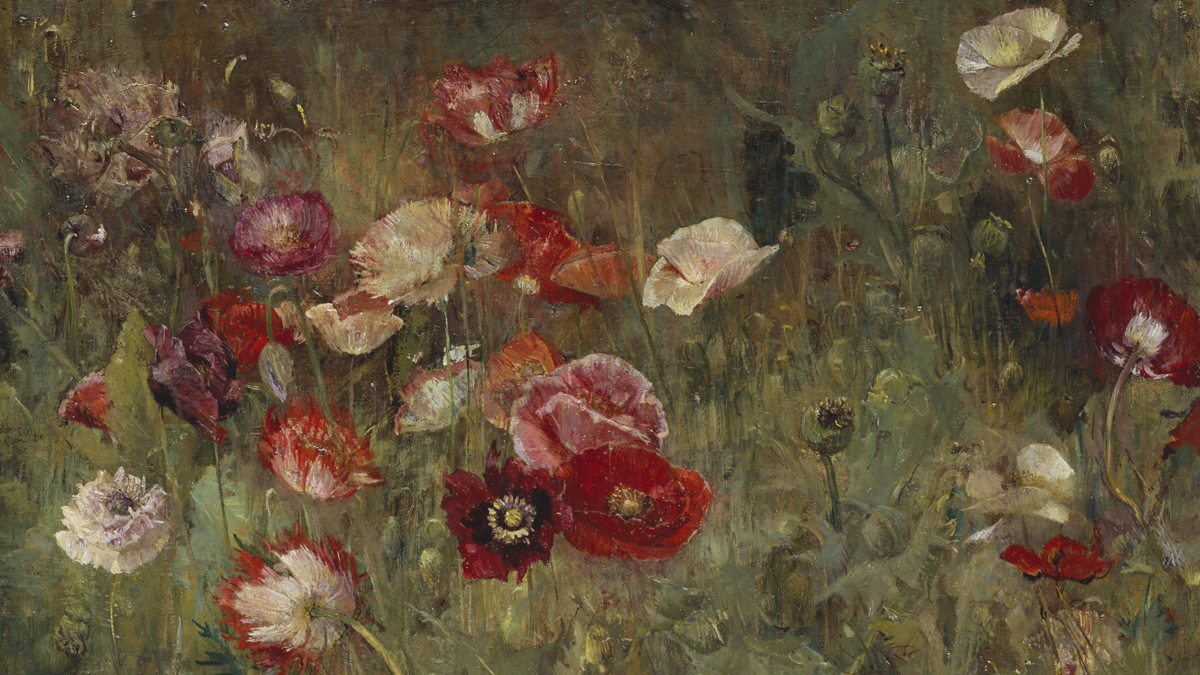  The Artist's Garden: American Impressionism and the Garden Movement, 1887-1920, opening at the Pennsylvania Academy of the Fine Arts, February 13. Pictured:Maria Oakey Dewing (1845-1927), A Bed of Poppies, 1909. Photo courtesy of PAFA. 
