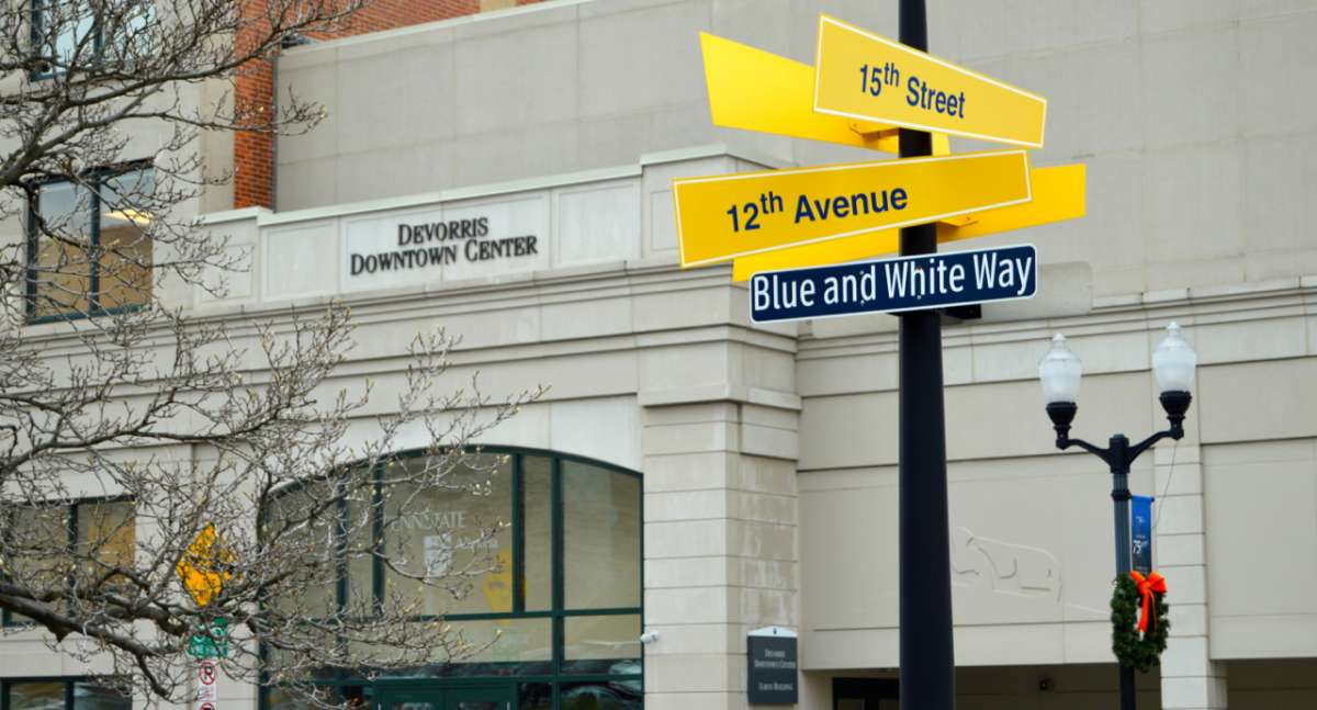  Penn State Altoona’s presence is evident on 12th Avenue in downtown Altoona.  (Kate Lao Shaffner/WPSU) 