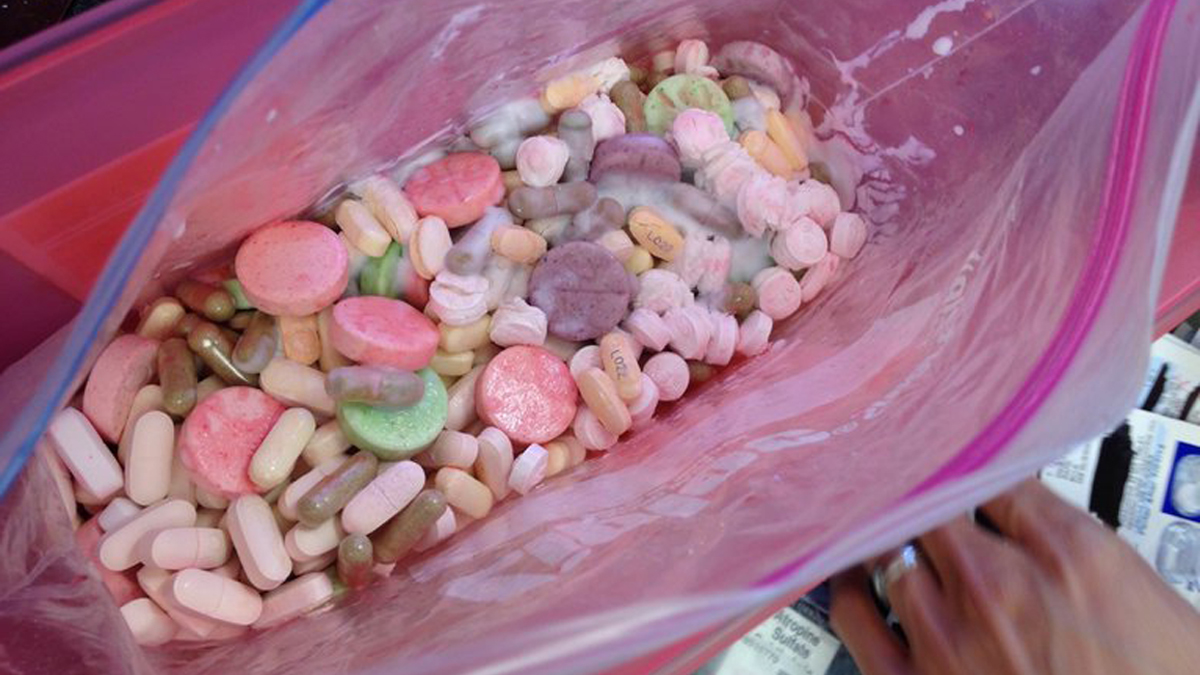A bag of various unused