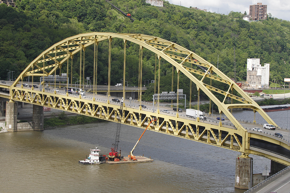  The Ft. Pitt Bridge over the Monongahela River in Pittsburgh. (AP Photo/Keith Srakocic) 