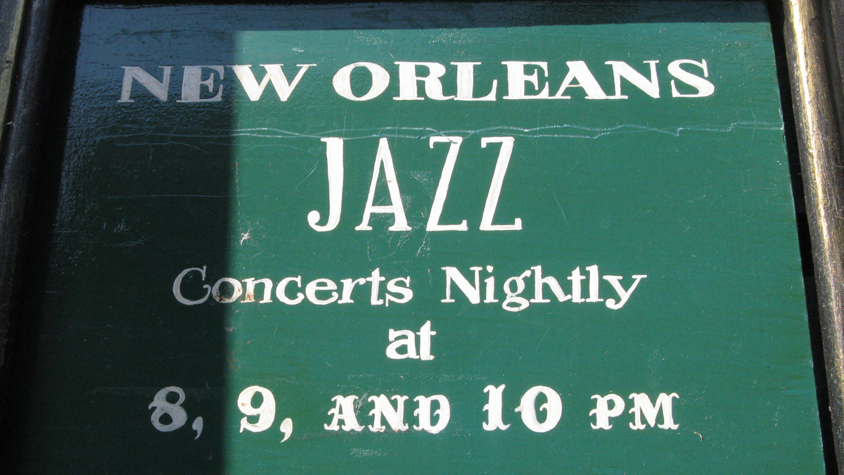  Preservation Hall, located in New Orleans' French Quarter contains not only traditional jazz music, but also walls full of photographs of the musicians who made it famous. (Pamela J. Forsythe/for NewsWorks) 