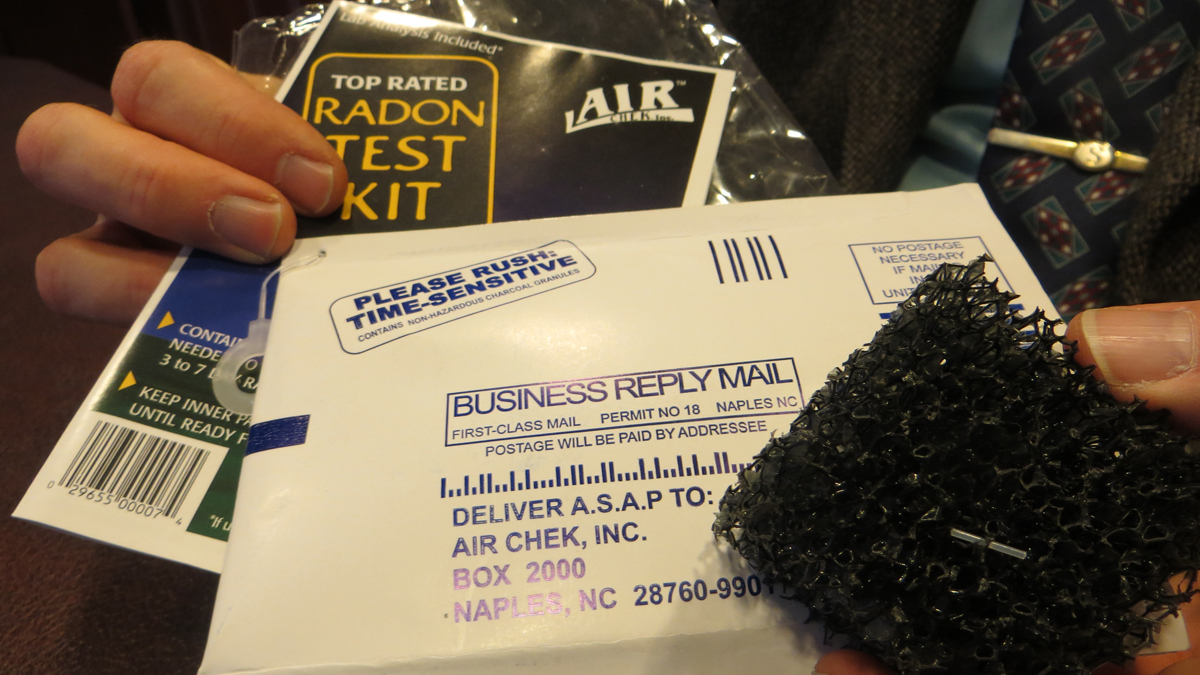 A radon testing kit. (WHYY file)