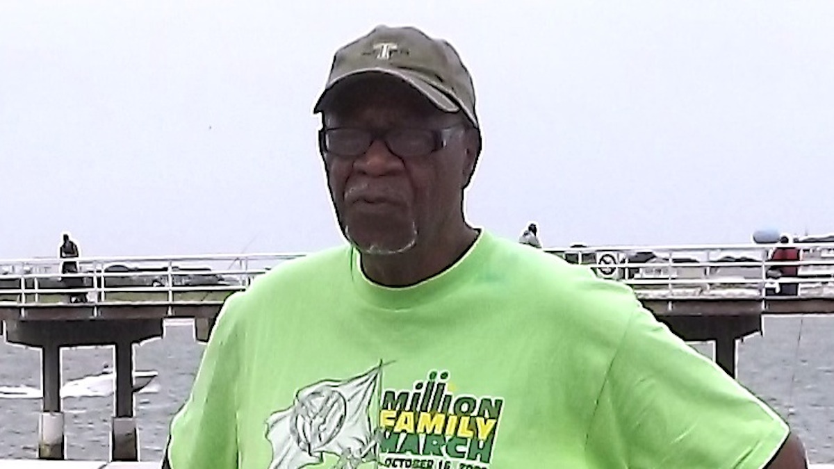 Ralph Hunter on the boardwalk at Caspian Avenue beach. (J. Woods/NewsWorks)