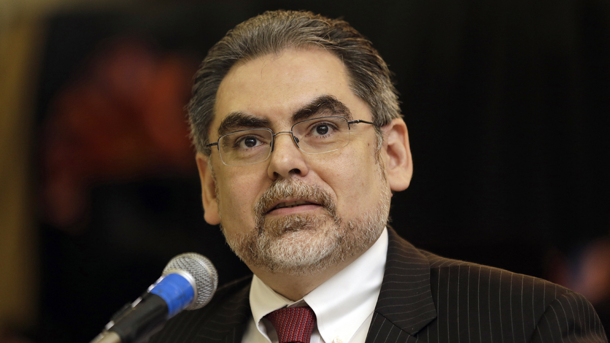  Pedro A. Ramos, chairman of the School Reform Commission, speaks during a news conference at Andrew Jackson Elementary School in Philadelphia. (AP file Photo/Matt Rourke) 