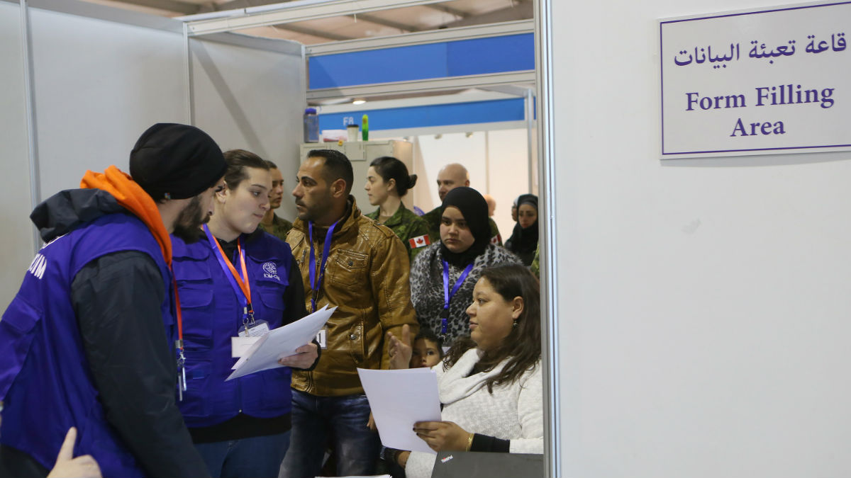  While these Syrian refugees wait in earlier this month in Jordan to complete their migration procedures to Canada, several Delaware groups are calling on Gov. Markell to keep refugees from coming here. Canada is accepting 25,000 Syrians from Jordan, Lebanon and Turkey. (AP Photo/Raad Adayleh) 