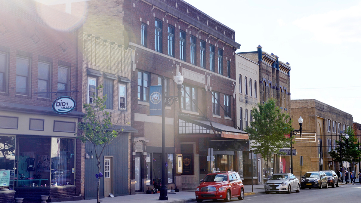  Communities rally around the cause to preserve their historic theaters, but it's often an uphill battle. Philipsburg has seen success in its efforts to save and maintain its downtown theater, built in 1917. (Kelly Tunney/for WPSU) 