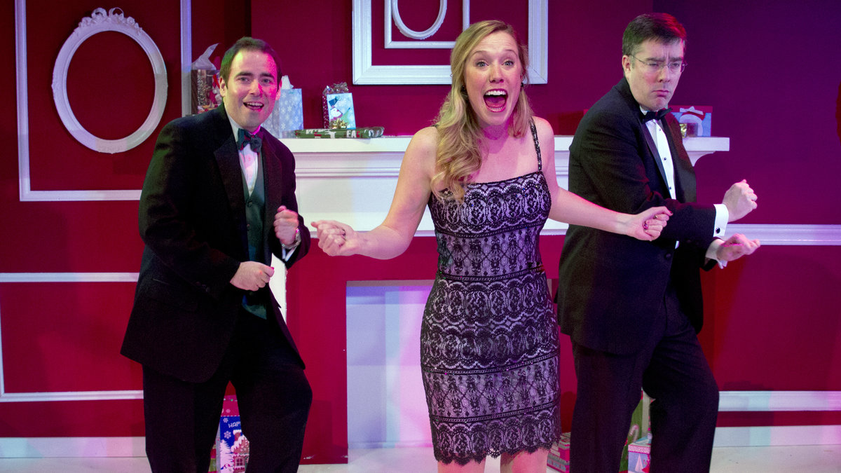  Will Dennis (left), Anne Wechsler and Tony Braithwaitein 'Making Spirits Bright' at Act II Playhouse in Ambler. (Photo courtesy ofBill D'Agostino.) 
