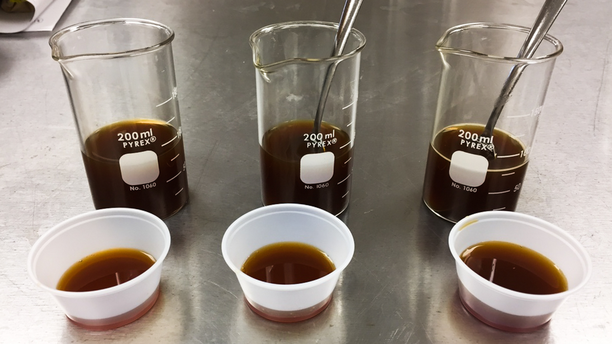 These are three different broths with different sodium levels. One is low sodium