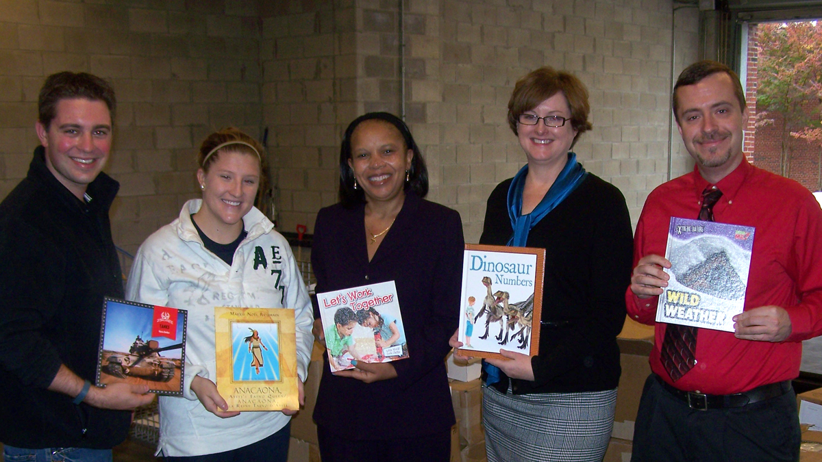  Some of the children's books donated by the Library of Congress will make up for books damaged by Superstorm Sandy at the Ocean County Library's Upper Shores branch in Lavallette, N.J. (Image courtesy of Ocean County Library.) 