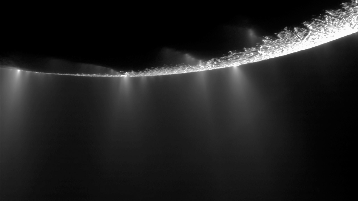 This photo shows water vapor jets