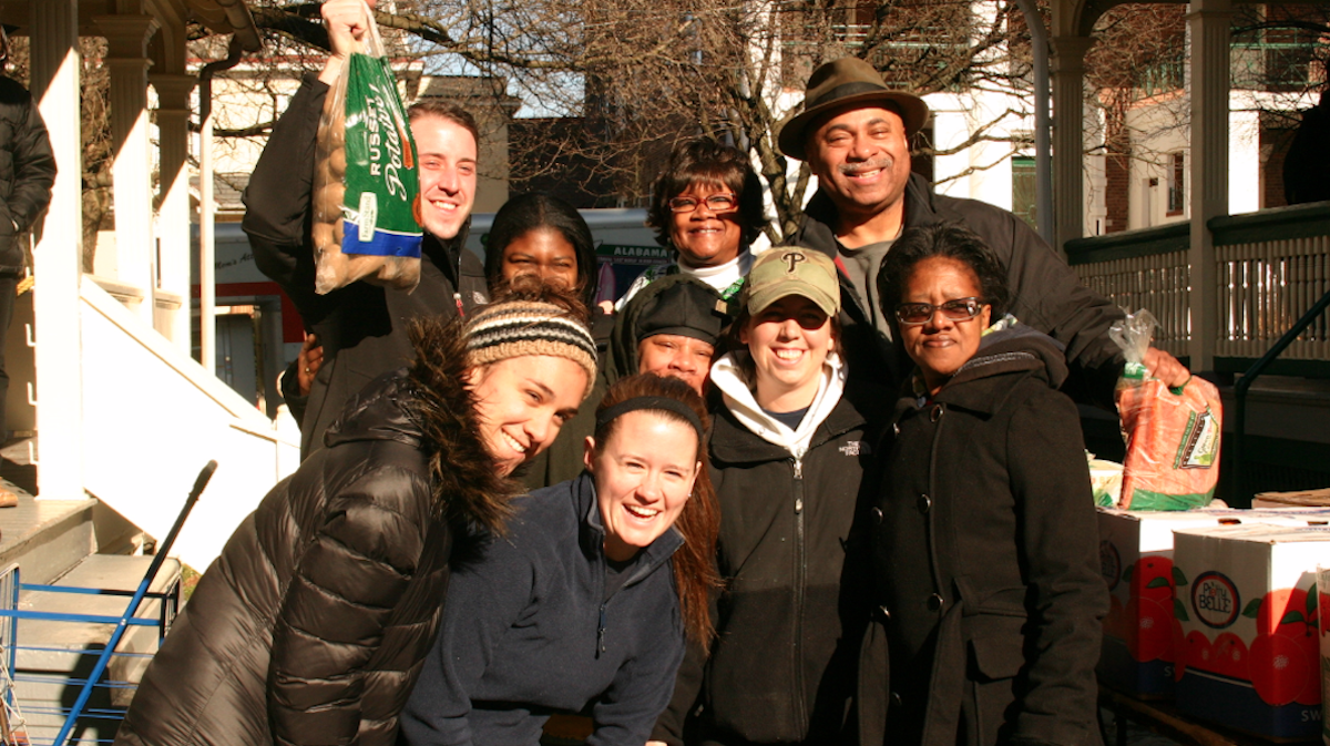  This Easter food drive ultimately led to the formation of the Germantown Hunger Network. (Photo courtesy of Tom Wingert) 