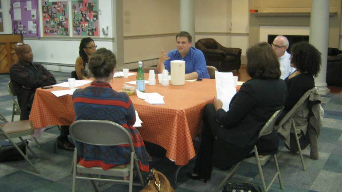  Members of the Germantown Town Hall Collaborative hope to reopen the building for, at a minimum, temporary events in the Spring. (Alaina Mabaso/for NewsWorks) 