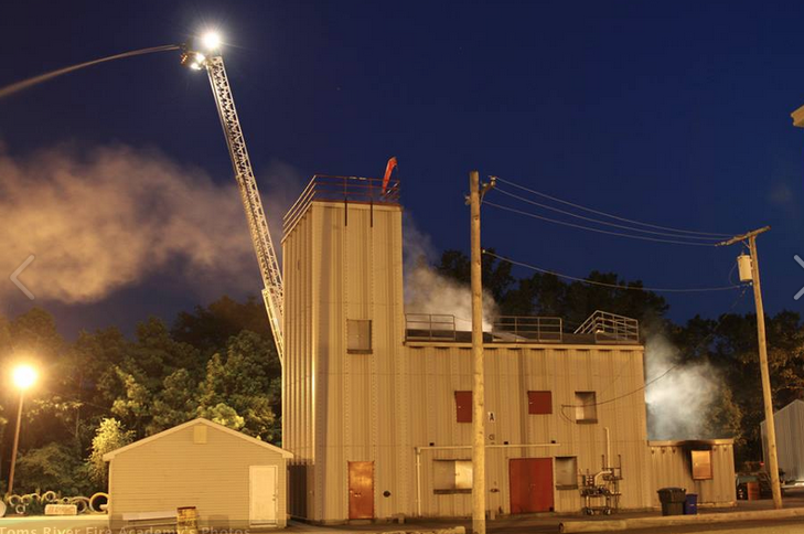  A file photo from the Toms River Fire Academy Facebook page of a training exercise on the academy's property.  