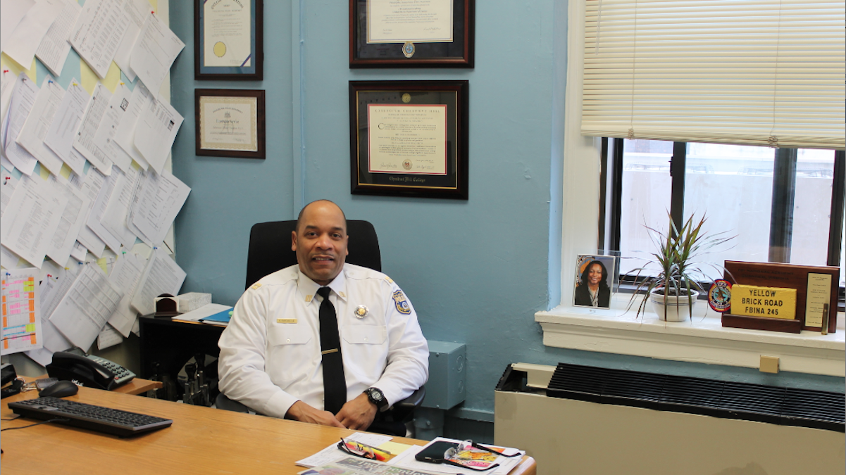  Capt. Michael Craighead at 39th District Headquarters. (Matthew Grady/for NewsWorks) 