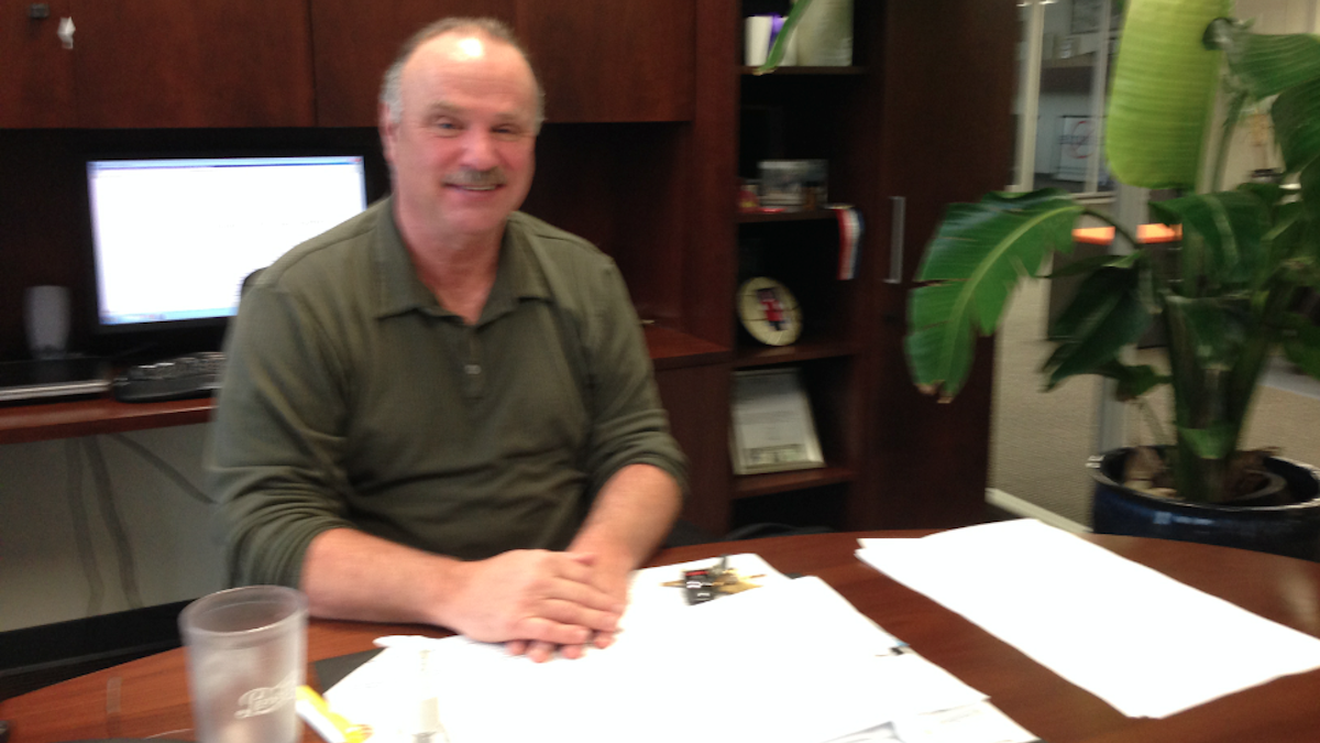  OARC CEO Jack Kitchen in his Cheltenham Avenue office. (Brian Hickey/WHYY) 